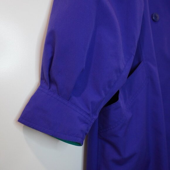 Bold Purple or blue Long Trench Coat 💜 - Picture 3 of 10